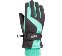 Gants De Ski Motif/style Logo Brise Gris Foncé Chiné / Turquoise L