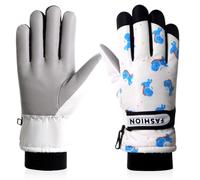 Gants de ski pour enfants, gants d'hiver chauds, coupe-vent, imperméables, pour garçons et filles de 7 à 12 ans, pour garçons et filles, pour temps froid, coupe-vent, pour le ski, le cyclisme