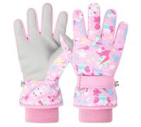 Gants de ski pour enfants - Gants d'hiver coupe-vent chauds pour garçons et filles âgés de 7 à 9 ans