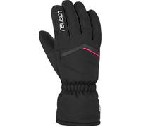 Reusch Marisa Gants de Ski Coupe-Vent et Extra Respirants d'hiver, Noir/Blanc/Rose Brillant, 7.5 (EU) Femme