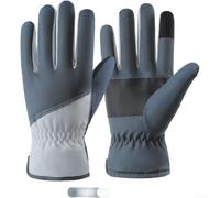 Gants de ski thermiques d'hiver avec écran tactile, tissu imperméable et coupe-vent et poignée en silicone pour homme et femme, pour équitation, cyclisme et ski (bleu)
