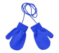 Gants de Ski tricotés pour - Gants de Ski Extensibles Thermiques avec Cordon de Serrage | Moufles tricotées pour garçons et Filles de 4 à 8 Ans, Ajustement Hivernal, Port Quotidien, Bleu 3