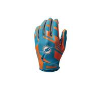 Wilson Gants de football AD NFL Stretch Fit – Ajustement sûr, Tissu respirant Vert/Orange