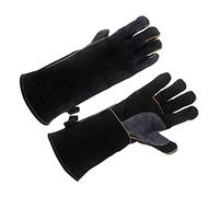 Gants de soudage en cuir; résistants feu for le grill à four cheminée un barbecue Manutention(XL)