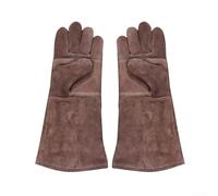 Gants de soudage épais, 1 pièce double face en polaire longs gants de soudage anti-brûlure résistants à l'usure ignifuges épais