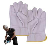 Gants de Soudage,Gants de Soudure,Mitaines de Protection des Mains Résistantes à La Chaleur - Moufles de Barbecue Anti-Brûlure pour Soudage, Garage, Jardin, Jardin, Industriel, Commercial