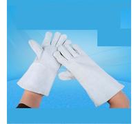 Gants de soudage résistants à la chaleur pour une protection élevée contre le feu, en cuir de vache fendu avec pouce renforcé et patch coulissant, 1 paire