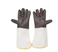 Gants de soudage Soudeur résistants à l'abrasion épaissis Double Couche Gants Travail des métaux Jardinage déménagement ménages(Long)