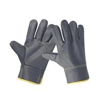 Gants de soudage Soudeur résistants à l'abrasion épaissis Double Couche Gants Travail des métaux Jardinage déménagement ménages(Short)