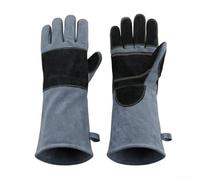 Gants de soudure en cuir de vachette 40 cm résistants à l'usure | Résistant à la chaleur jusqu'à extrême, résistant aux étincelles, cuir de vachette durable, longueur de 40 cm