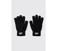 Gants de sport à écusson homme - noir - ONE SIZE, noir
