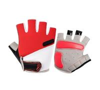 Gants De Sport Gants d'entraînement de gymnastique demi-doigt, Fitness, musculation, hommes et femmes, cyclisme d'été, gants de moto, coussin de GEL antichoc Pour l'exercice et la forme physique(Red,L
