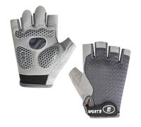 Gants de Sport pour Enfants, Mitaines Absorbant les Chocs pour Enfants de 3 à 8 Ans, Souples et Respirants, en Silicone Épais Antidérapant, Adaptés au Cyclisme, au Sport, et à l'Escalade (Gris, M)