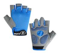 Gants de Sport pour Enfants, Mitaines Absorbant les Chocs pour Enfants de 3 à 8 Ans, Souples et Respirants, en Silicone Épais Antidérapant, Adaptés au Cyclisme, au Sport, et à l'Escalade (Bleu, M)