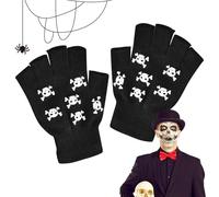 Gants de tête de mort, Gants de tête de mort pour - Cyclisme avec Halloween pour | avec qui brillent dans l'obscurité pour le carnaval, les fêtes masquées, les fêtes de Noël