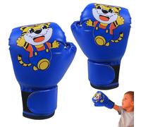 Gants de Thai pour - Cuir PU Durable, Motif de Dessin animé, entraînement Junior, Mitaines de Sparring, Fermoir à Boucle à Crochet sécurisé, Support de Poignet, Sac de Frappe, Coussinets