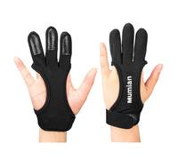 Gants de tir à l'arc pour jeunes - Languette de protection à trois doigts avec design ventilé, protection noire multi-tailles | Équipement de protection-des mains confortable pour les apprenants adult