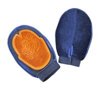 Gants de toilettage pour animaux de compagnie - 1 paire de gants de toilette double face pour la douche et le chat | pour chiots, chatons, manteau court, petite, moyenne et grande race, maison