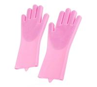 Gants de toilettage pour animaux de compagnie - Brosse douce pour chat pour l'épilation - Gants d'épilation très efficaces - (rose)