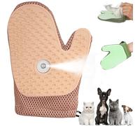 Gants de toilettage pour animaux de compagnie, gants de toilettage tout-en-un pour animaux compagnie, avec tête en silicone antistatique, épilation des poils d'animaux sur canapés, vêtements(Pink)