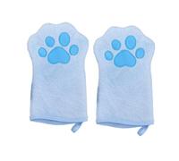 Gants de toilettage pour animaux de compagnie - Polaire de corail recto-verso, 2 gants de toilettage Chiens Chats Serviette de bain à séchage rapide, Épilation, Produits de soins de l'âme