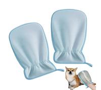 Gants De Toilettage Pour Chats - Outil De Nettoyage Des Nœuds 2 Pièces | Double Face Anti-Static Élimination Poils Pour Animaux À Poils Longs Chats Chiens Lapins Soins Quotidiens Bain Toilettage