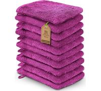 Gants de toilette en éponge, paquet de 10, 15x21cm, 100% coton, rose