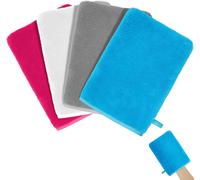 Gants De Toilette En Microfibre,Lot De 4 Gants De Nettoyage Du Visage Doux,Chiffon De Bain En Microfibre,Serviette De Visage,Gants Démaquillants S 15 X 20cm.[O273]