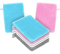 Gants De Toilette En Microfibre,Lot De 8 Gants De Nettoyage Du Visage Doux,Chiffon De Bain En Microfibre,Serviette De Visage,Gants Démaquillants S 15 X 20cm.[O272]