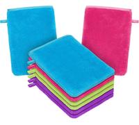 Gants De Toilette En Microfibre,Lot De 8 Gants De Nettoyage Du Visage Doux,Chiffon De Bain En Microfibre En Toison De Corail,Serviette De Visage,Gants Démaquillants S 15 X 20cm