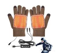 Gants de Travail Chauffants | Chauffage par Prise USB Trois Réglages de Température Moufles - Chauffe Mains à Chaleur Douce - Trois Réglages De Température Pour Hommes Et Femmes Sports D'Hiver Cyclism