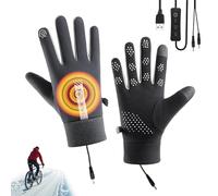 Gants de travail chauffants : prise antidérapante imperméable à l'épreuve du vent, niveaux de chauffage de la température, équipement de poche d'hiver alimenté par USB, fournit de la chaleur Cons