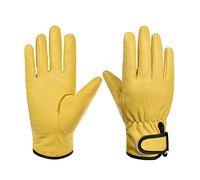 Gants de travail de jardinage en cuir pour homme et femme, cadeaux d'anniversaire et de Noël, gants de soudage pour homme, résistants aux épines, respirants, 4 tailles