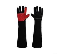 Gants de travail longs 60 cm en cuir de vachette avec protection des coudes | Protection des coudes, couverture complète des avant-bras, empêche les rayures, sans danger pour les animaux sauvages