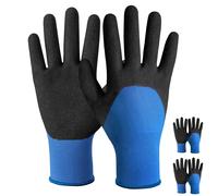 Gants de Travail Manutention Homme-2 Paires Gants de Jardinage Resistant aux Abrasion Nitrile-Polyvalent pour Mecanique Logistique Bricolage Femme-Taille 8/M