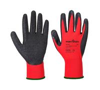 Gants de travail Portwest A174 en latex Flex Grip noir/rouge - La paire - Taille M