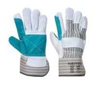 Gants de travail Portwest DOCKER PAUME DOUBLEE - Vert - Gris - 10 12
