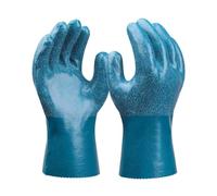 Gants de travail robustes en nitrile - Paire de gants de travail résistants à l'huile - Accessoires de cuisine, barbecue, nettoyage, gants de vaisselle, pour jardin, garage, atelier, maison