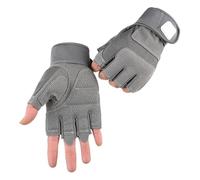 Gants de travail sans doigts, gants d'équitation, gants d'entraînement de poignet réglables, gants antidérapants renforcés avec paume pour chasse, cyclisme, escalade, paintball et sports