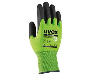 Gants de Travail uvex D500 Foam - Gant de Protection Contre les Coupures , Taille 10