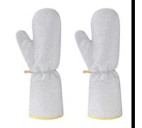 Gants de vaisselle en fil d'acier résistants à la chaleur avec doublure en PVC pour ustensiles de cuisine, brosse à récurer réutilisable pour casseroles, poêles et grills, argenté (A)