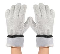 Gants de vaisselle pour la cuisine - Évier sans graisse, en fibre de bambou métallique, lave-vaisselle robuste, tampon d'isolation thermique, nettoyeur de casserole réutilisable, appareil pour le