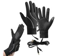 Gants de Vélo Chaudes Tactiles Poignets Extensibles Bande Réfléchissante | Gants d'Hiver pour Hommes Femmes Moto Conduite Course Running Plein Air Pêche Randonnée