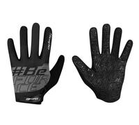 Gants de vélo fins gants de vélo VTT vélo doigts longs noir été