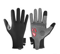 Gants de vélo isolés confortables avec dos en tissu résistant au vent et coussinets en gel de silicone pour réduire les vibrations sur terrain accidenté (XL)