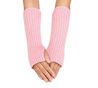 Gants décontractés 2024 mode hiver nouveaux gants femmes automne et hiver couleur unie multicolore laine longue rayée tricot demi-doigts gants mitaines mitaines femmes, RD2., taille unique