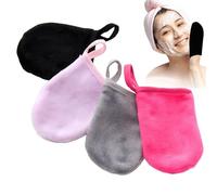 Gants Démaquillants en Microfibre,Gant Démaquillant Microfibre Réutilisable,Gant Nettoyant Visage,Gant Démaquillant Lavable Microfibre,pour Peaux Sèches et Sensibles