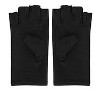 Gants demi-doigts en fibre de coton, 18x8,5 cm, pour les tâches d'exposition à la lumière du gel (Schwarz)
