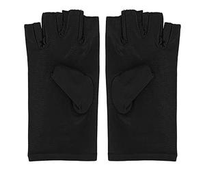 Gants demi-doigts en fibre de coton, 18x8,5 cm, pour les tâches d'exposition à la lumière du gel (Schwarz)