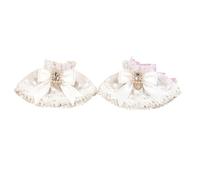 Gants Dentelle Girl Lolita Mesh Hand Sleeve Bow Flower Lace Gloves Sweet Bow Gloves For Women(White)